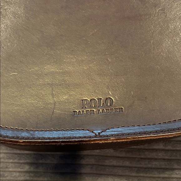 Vintage Polo by Ralph Lauren Brown Crossbody Bag with Green and Red Strap - Picture 7 of 16